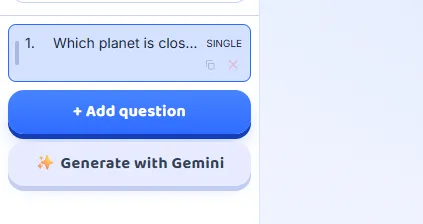 Add your first question, on a computer