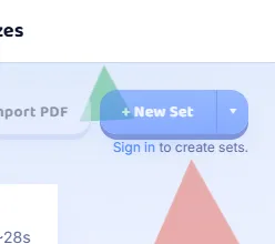 Start a new set, on a phone